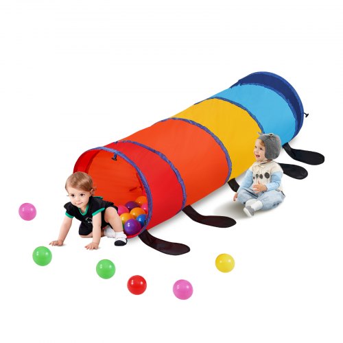 

VEVOR Spieltunnelzelt Kleinkinder 1540x1385x460mm buntes Pop-Up-Raupen-Kriechtunnel, zusammenklappbares Geschenk für Jungen und Mädchen, Kriechtunnel für drinnen und draußen, mehrfarbig