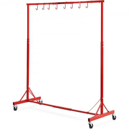 

VEVOR Lackierständer, 1,5 - 2,1 m höhenverstellbar, 30 kg Tragkraft, Lackierständer für Autos, Lackiertrocknerständer mit 8 Haken und 4 Schwenkrädern, Karosserieständer für Autowerkstätten und Garagen