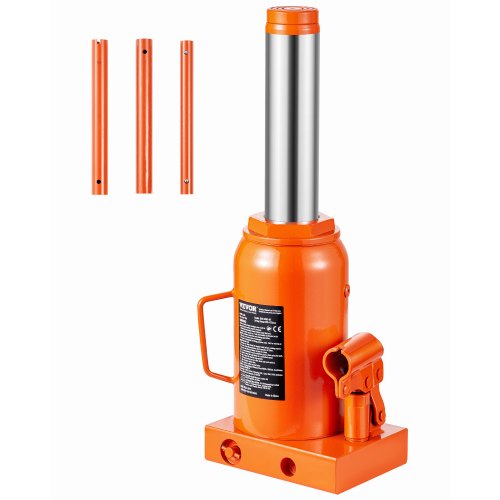 

VEVOR hydraulischer Wagenheber 30 t Stempelwagenheber Flaschenwagenheber mit 285-475 mm Hubbereich und 3-teiligem langem Griff, für Auto Pickup Lkw Wohnmobil Autoreparatur Industrietechnik