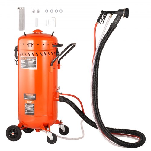 VEVOR Vakuum-Sandstrahler 106L, staubfreier Sandstrahler mit eingebautem 1200 W Vakuumsystem, 60-110 PSI Hochleistungs-Strahlgerät zur Staubkontrolle und Strahlmittelrückführung