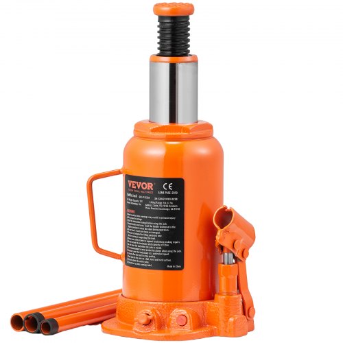 VEVOR 20 t Stempelwagenheber Flaschen-Wagenheber Hydraulikheber Stempelheber für PKW SUV 240-450 mm Kompakt-Wagenheber Unterstellheber Tragbarer Hydraulikzylinder Hydraulikheber Orange Stempelheber