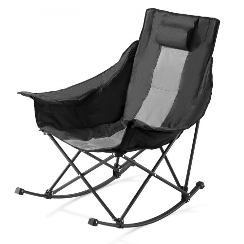 VEVOR Schaukelstuhl, Klappstuhl, Gartenstuhl mit Liegefunktion, Tragkraft 102 kg, vollständig gepolsterter Campingstuhl für Terrasse, Hinterhof, Veranda, Garten, 1030x920x950mm