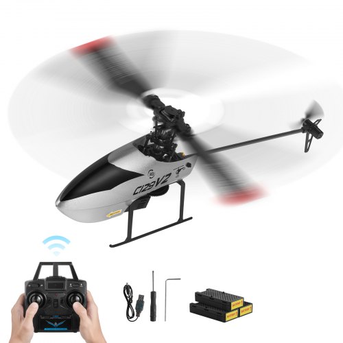 

VEVOR RC-Helikopter, 2,4 GHz ferngesteuerter Hubschrauber mit Gyro, 4-Kanal-RC-Flugzeug für Anfänger, 39 Minuten Flugzeit, Start/Landung mit einer Taste, Spielzeug für Kinder ab 8 Jahren