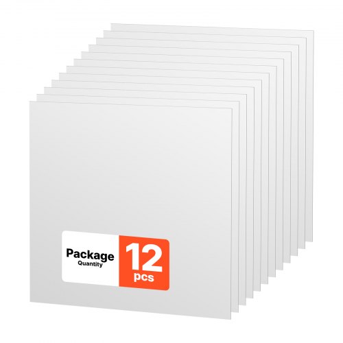 VEVOR 12 Stk. Deckenpaneele Deckenplatten PVC-Schaumplatte 605x605mm Weiß, Minimalistisches Design, Wasserfest, Brandschutz, Zuschneidbar, Für Abgehängte Decke, Moderne Innendekoration für Heim Büro
