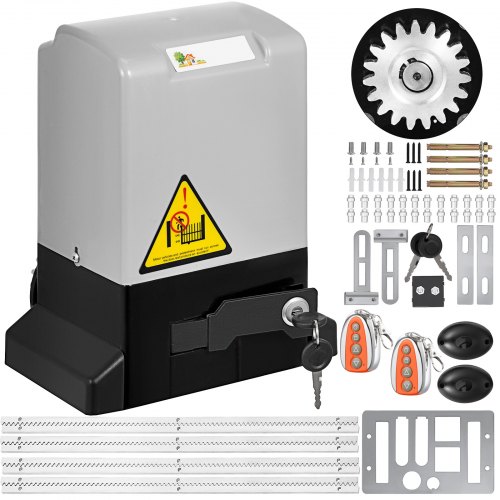 

VEVOR Garagentoröffner Torantrieb Schiebetor 600 kg Torantrieb Schiebetor Set 12 m Elektrischer Schiebetorantrieb 13 m / min Schiebetorantrieb Set