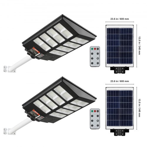 

VEVOR 2PCS 800W LED Solar Straßenlaterne 1400LM Solar Bewegungsmelder Lampe Außen