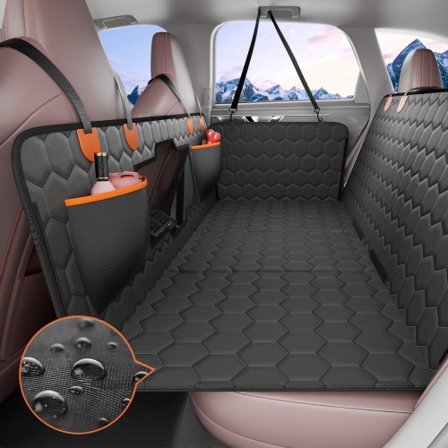 

VEVOR Autoschondecke Hund Rücksitz, Hundedecke für Auto Rückbank mit Netzfenster und Aufbewahrungstasche, ca. 160 kg Hunde Autodecke fürs Auto, Hundeautobett 137 x 65 cm für Auto, SUV, LKW