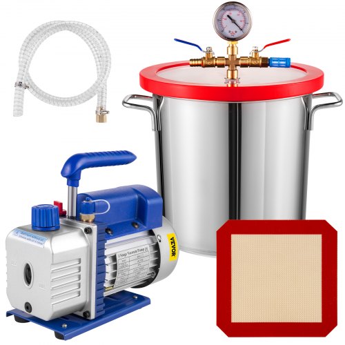 4 CFM Refrigerant Vakuumpumpe 3 Gallone Vakuumkammer 12L Werkzeug 84L/min