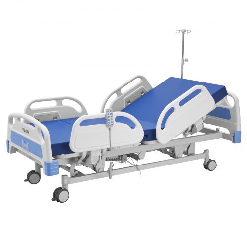 

VEVOR Krankenhausbett Elektrisch, 5 Funktionen Pflegebett, mit Trendelenburg- & Anti-Trendelenburg-Funktion, Matratze, 450-750 mm Seniorennett für Häusliche Pflege, Altenheim & Krankenhaus