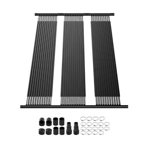 

VEVOR Solarkollektor Poolheizung, 1235x3060 mm HDPE-Poolheizsystem, Solarheizung mit komplettem Zubehör, universelles Solarpanel, Wärmeplane für oberirdische & unterirdische Pools