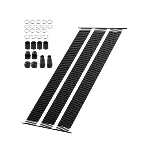 VEVOR Solarkollektor Poolheizung, 1235x7340 mm HDPE-Pool-Heizsystem, mit komplettem Zubehör, Solar-Poolpanel, erhöht die Wassertemperatur, für oberirdische und unterirdische Pools