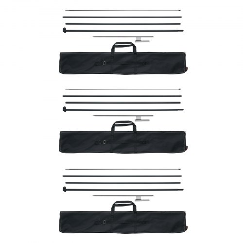 

VEVOR Federfahnenmast-Set, 3er-Pack Swooper-Fahnenmast 5 m, Schilderfahnenmasten für Geschäftswerbefahnen im Außenbereich, mit Bodenpfählen und Tragetasche (Flagge nicht im Lieferumfang enthalten)