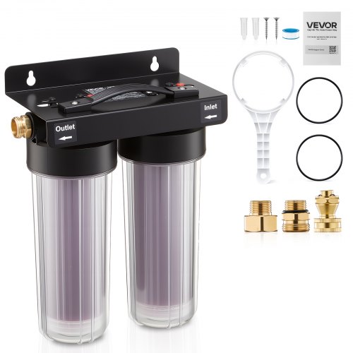 

VEVOR Deionisiertes Wassersystem für Autowäsche 189 L, Deionized Autowaschanlage mit Dualen 0,5L Farbwechselnden DI-Harz-Filterkartuschen, Entionisiertes Wassersystem für KFZ Motorrad Fensterreinigung
