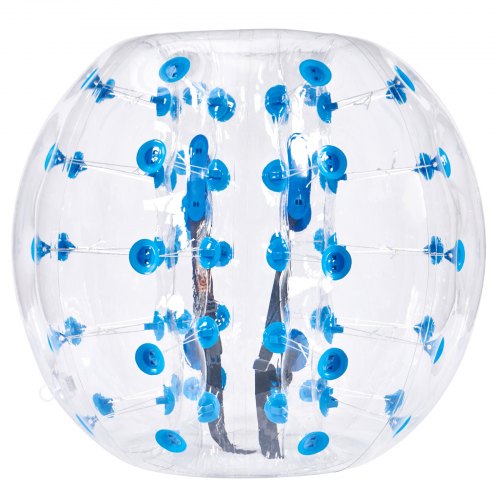 

VEVOR Aufblasbarer Bump Ball Bumper Stoßball 1 Stk. 1,2 m x 1,03 m, Menschlicher Kollisionsball, PVC-Körperblasen-Bounce-Ball für Outdoor-Aktivitäten, Transparent + Blaue Punkte Aufblasbar Bumper Ball