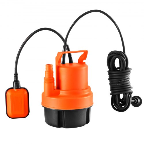 

VEVOR Wasserpumpe, 320 W, 6000 L/h hoher Durchfluss, 7 m Förderhöhe, Tauchpumpe, tragbare Mehrzweckpumpe mit 3 m langem Netzkabel zum Abpumpen von Wasser aus Schwimmbecken, Gartenteich, Keller