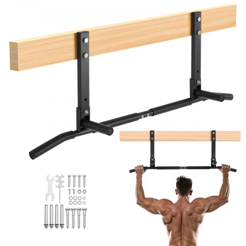 

VEVOR Klimmzugstange zur Dekcenmontage, Pull up Bar zur Deckenmontage für das Heim-Fitnessstudio, Klimmzüge mit mehreren Griffen, 107 cm breite, multifunktionale Trainingsstation aus Stahl, 200 kg