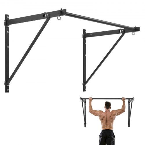 VEVOR Klimmzugstange Pull up Bar zur Wandmontage, einstellbare Tiefe 559 / 762 mm von der Wand, Oberkörper-Trainingsstangen aus Stahl, Klimmzug-Trainingsstation (200 kg belastbar), für Fitnessstudio