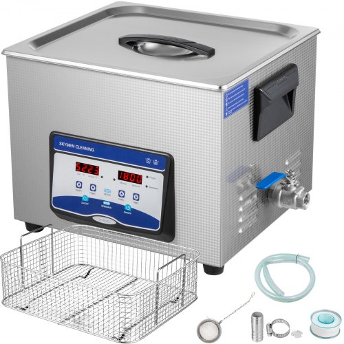 VEVOR 15L Digital Ultraschall Reiniger 40kHz Ultrasonic Cleaner Schmuck Reinigung Ultraschall Ultraschallreinigungsgerät Brille Reinigungsgerät mit Heater Timer