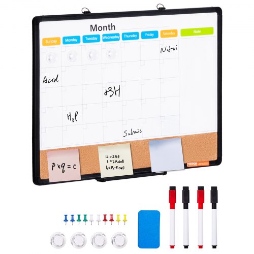 

VEVOR 60x45cm Wandtafel Whiteboard Korktafel Pinnwand Memoboard Aluminiumrahmen