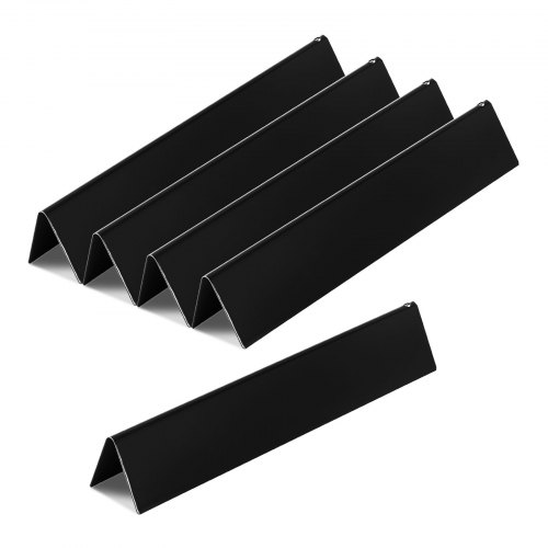 VEVOR 5 Flavorizer Bars Aromaschienen Flammenverteiler (porzellanemaillierter Stahl) für Grills (Weber Spirit I & II 300 Serie), einschließlich Spirit E-310, ll S-310, ll E-320, Hitzeschild Schwarz