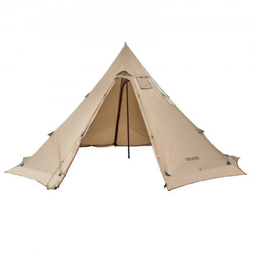 

VEVOR Tipi Zelt für 4–6 Personen, tragbares Indianerzelt mit Ofenanschluss, Campingzelte aus Segeltuch, leichte 4-Jahreszeiten-Schutzzelte zum Wandern, Angeln und Rucksackreisen, Größe L