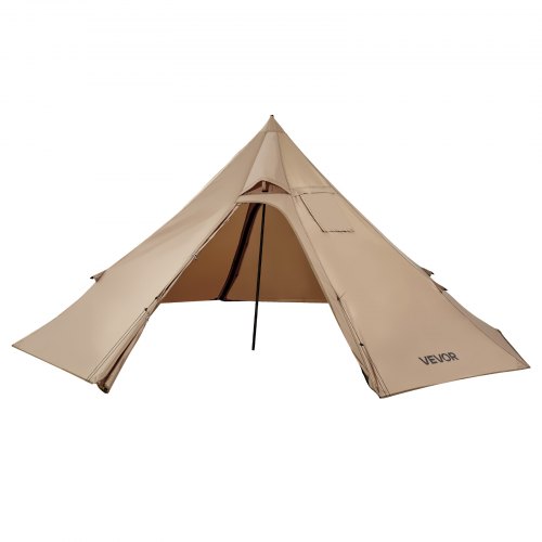 

VEVOR Tipi Zelt für 2 Personen, tragbares Winterzelt mit Ofenanschluss, Campingzelte aus Segeltuch, leichte 4-Jahreszeiten-Schutzzelte, Firstzelt, zum Wandern, Angeln und Rucksackreisen, Größe S