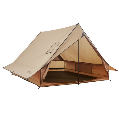 VEVOR Campingzelt, 2-Personen-Kabinenzelt mit Ofenanschluss & Stangen, wasserdichte Winterzelte mit Bodenmatte, tragbare 4-Jahreszeiten-Zelte zum Wandern, Angeln, Jagen & Rucksackreisen