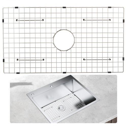

VEVOR Spülbeckenschutzgitter für die Küche, 28,5 x 15,6 Zoll, Abflussregal aus Edelstahl