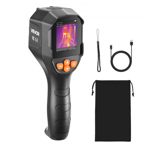 VEVOR Wärmebildkamera, TISR Superauflösung 240x180, handheld Thermokamera mit 2 MP visueller Kamera, 96x96 IR-Auflösung, 25 Hz Bildwiederholfrequenz, -20 -550 °C, 4 Bildmodi & 6 Farbpaletten