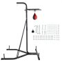 2 IN 1 Punch Bag Bracket Steel Mount Hanging Stand Boxing Frame Sports W/ Speed Ball
