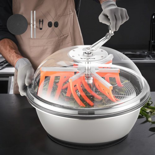 VEVOR Erntemaschine, 48 cm manueller Knospentrimmer, mit Edelstahlklingen, Bud Trimmer, Nass- & Trocken-Hydrokultur-Schneidemaschine, gedrehter Schleuderschnitt für Blätter, Knospen, Blumen