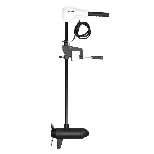 VEVOR Elektro Außenborder, Bootsmotor Heckmontage, 24 V, 39 kg Schub, 8 Gang Elektrischer Trolling Motor mit Batterieanzeige, für Kajaks, Fischerboote auf Süß-/Salzwasser, 915 mm Welle