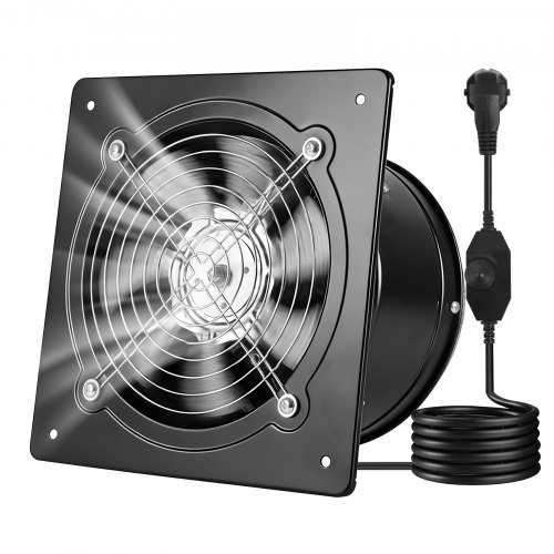 VEVOR Abluftventilator 250x250 mm, Leistungsstarker Wandventilator 979 m³/h, mit Drehzahlregelung, 48 W Leiser Ventilator für Dachboden, Garage, Keller, Werkstatt, Küche & Hühnerstall