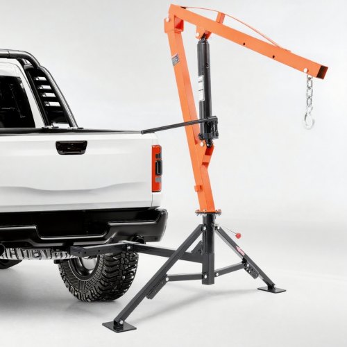 

VEVOR Pick Up Kran, 450 kg, 360° schwenkbar, Ladekran mit 3-stufigen verstellbarem Ausleger, Hebekran, Werkstattkran zum Heben von Gütern im Baugewerbe, in der Forstwirtschaft & in der Fabrik