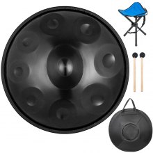 Vevor 9 Töne Handpan Stahl Tankdrum Handtrommel Straßenfest Vibration Trommel