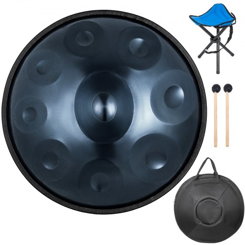 

9 Töne HandPan Professionell Stahl Tankdrum Handtrommel mit Tragetasche