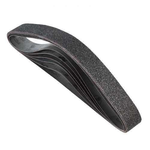 

VEVOR Schleifbänder, 50x1066mm, 6 Stk. (36/40/60/80/100/120 Körnungen), aus Siliziumkarbid, Bandschleifpapier Bandschleifer, für Metallbearbeitung, Verbundwerkstoffe & Kunststoffveredelung