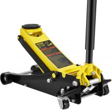 VEVOR Bodenheber, 3 Tonnen Low Profile Bodenheber, Robuster Stahl-Rennwagenheber mit Doppelkolben Schnellhebepumpe, Bodenheber Hubbereich 85-500 mm