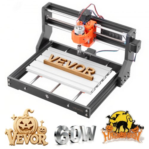 

VEVOR 3018 CNC-Fräsmaschine, 60-W-Spindel, 3-Achsen-Graviermaschine, Arbeitsbereich von 300x180x40 mm, Aluminiumlegierungsgehäuse, zum Schnitzen & Schneiden von Holz & Acryl