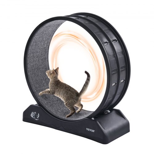 

VEVOR Katzenlaufrad, 80x34x85cm, großes Laufrad für Katzen mit sicherer Bremse und Laufbahn aus Teppich, leiser Betrieb, Laufband für Katzen, Katzenrad für Gewichtsverlust und Gesundheit, Schwarz