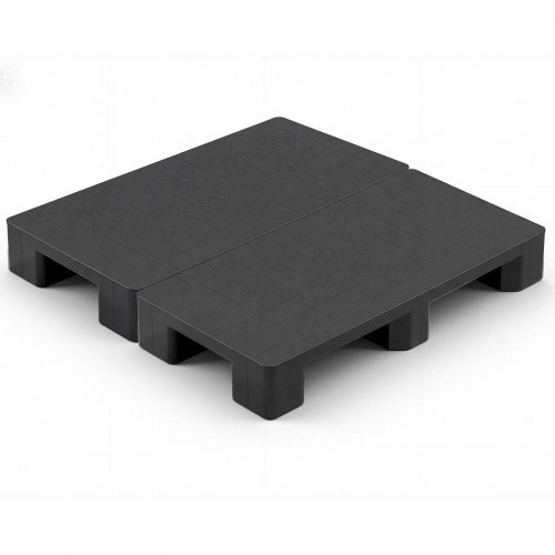 VEVOR 2x Kunststoffpaletten 1000x500x136 mm, Universale Leichtpaletten mit 1000 kg Statischer Traglast, Geschlossene Industriepaletten mit 2-Wege-Einfahrt, Bodenpaletten für Lager Garage Supermarkt