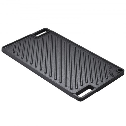 VEVOR Gusseisen Grillplatte BBQ Wendeplatte 425x246x16mm Grill-Zubehör Pro