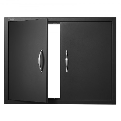 VEVOR Grill-Zugangstür, 788x610x46 mm, doppelte Außenküchentür, flächenbündig montierte Kaltplattentür, vertikale Wandtür mit Griffen, für Grillinsel Grillstation (Edelstahl + ölbesprühtes Produkt)