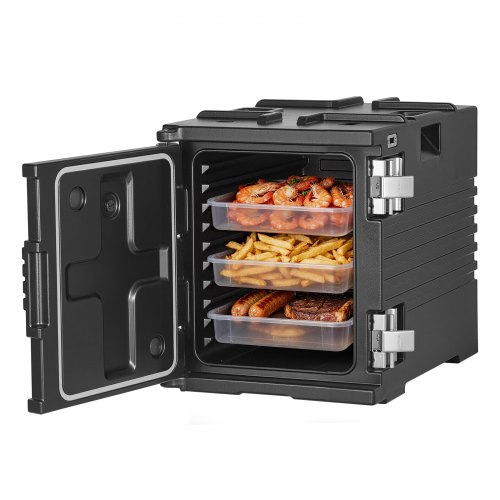 VEVOR Thermobox 75 L, Isolierbox zum Warmhalten und Kühlen, Warmhaltebox aus LLDPE 650 x 450 x 549 mm, Transportbox für Speisen und Getränke, Thermobehälter für Verschiedene Pfannengrößen (ohne)