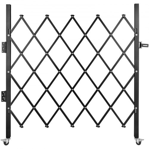

VEVOR Einzelnes Faltbares Sicherheitstor, 48 x 66 Zoll Falttürtor, Akkordeon-Sicherheitstor aus Stahl, Flexibel Erweiterbares Sicherheitstor, Rollendes Barrikadentor, Scherentor mit Vorhängeschloss