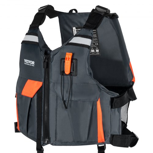 

VEVOR Wassersport-Schwimmweste PFD, 110N Auftriebsweste, wasserdichtes Nylon, Flotation für Wasseraktivitäten, Angeln, Kajakfahren, Surfen, auf Booten, Männer und Frauen, XL