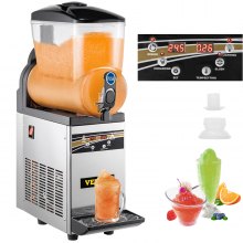 VEVOR Kommerzielle Slusheis Maschine, 1 x 15 L Gewerbliche Slush Eismaschine 500 W 220 V Edelstahl Slusheis Maschine Slushmaschine Slushgerät 52 x 21 x 80 cm Slushy Maker Maschine Slushmaschine