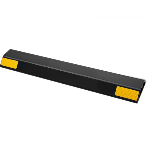

VEVOR Parkstopper Radstopper 2 Stk. (446 x 90 x 32 mm) Einparkhilfe Parkbegrenzung mit Reflektorstreifen, Parkplatzsperre aus PP für Autos Lieferwagen Lkw, Radführungsblock, Parkplatzbegrenzung