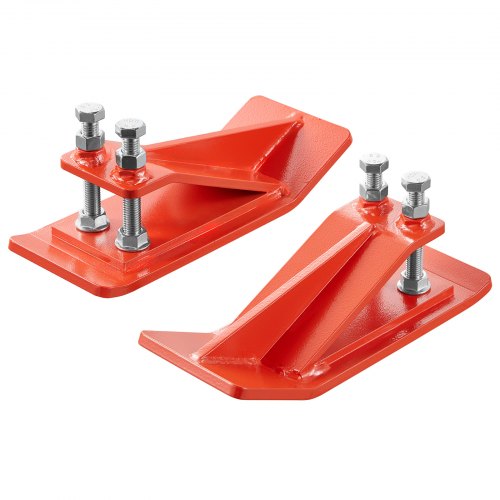 

VEVOR Traktorschaufelschutz, 2 Stk. schaufelkantenschutz aus Stahl, Anti-Rutsch-Vorrichtung mit doppelten Sechskant-Kontermuttern & -schrauben, für Schnee, Laubentfernung & Kiesstreuung (Orange)