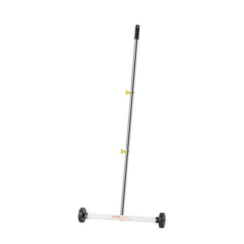 VEVOR Magnetkehrer Magnetkehrmaschine mit Rädern 43 cm, 4,5 kg Tragkraft, Magnetbesen mit verstellbarem Griff, zum Aufheben von Nägeln und Schrauben, Reinigung für Garagen, Dachprojekte
